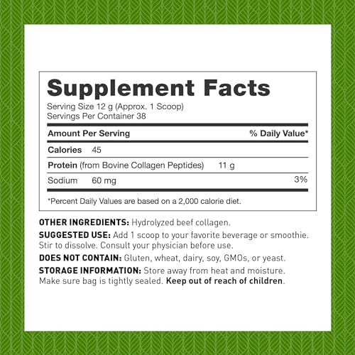 Grass-Fed Collagen Peptides Powder for Hair, Skin, Nails