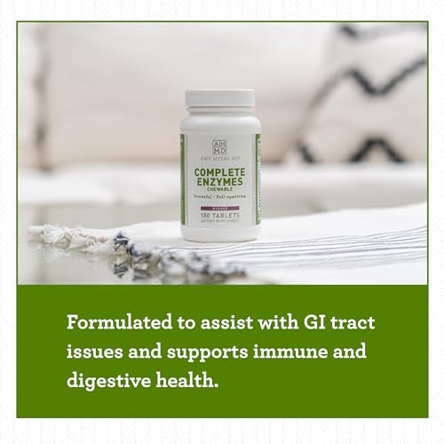 Chewable Digestive Enzymes for Gut Health - 180 Tablets