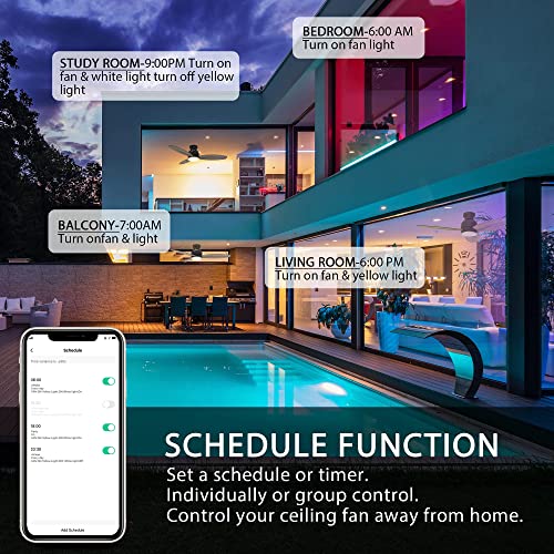 52" Smart Ceiling Fan with Lights & App Control