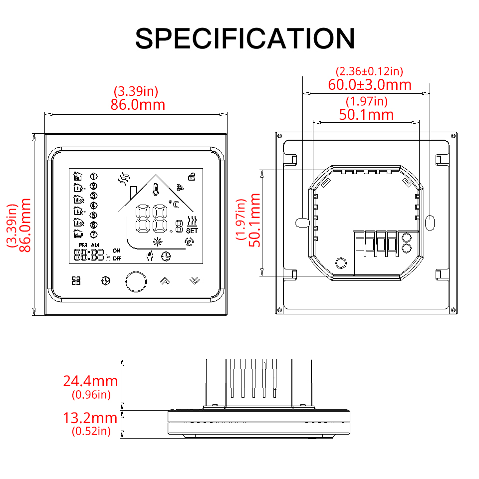 WiFi Smart Thermostat for Home Heating