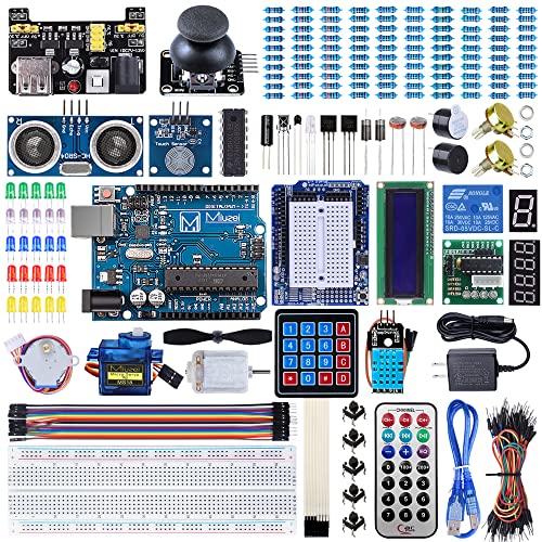 Arduino Starter Kit with Microcontroller, LCD1602, Breadboard, Servo