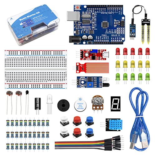 Arduino-Compatible Starter Kit with Breadboard and Retail Box