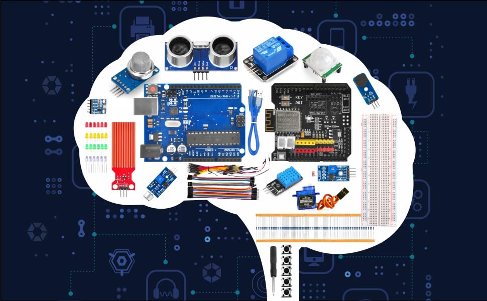 OSOYOO IOT Learning Kit w/ ESP8266 WiFi Shield