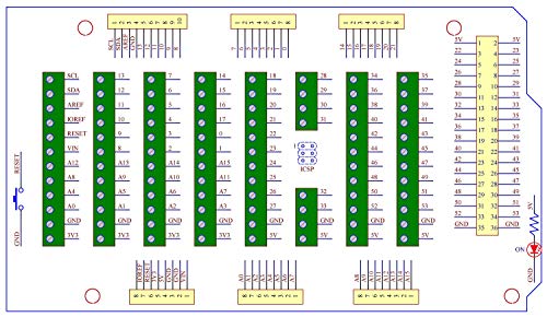 Arduino MEGA-2560 R3 Screw Terminal Block Breakout Module