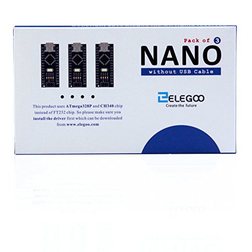 ELEGOO Nano V3.0 Board, 3 Pack (No Cable)