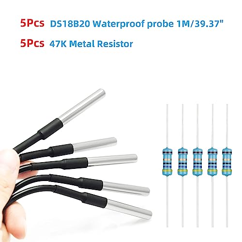 High-Accuracy Waterproof DS18B20 Temperature Sensor for Arduino, Raspberry Pi