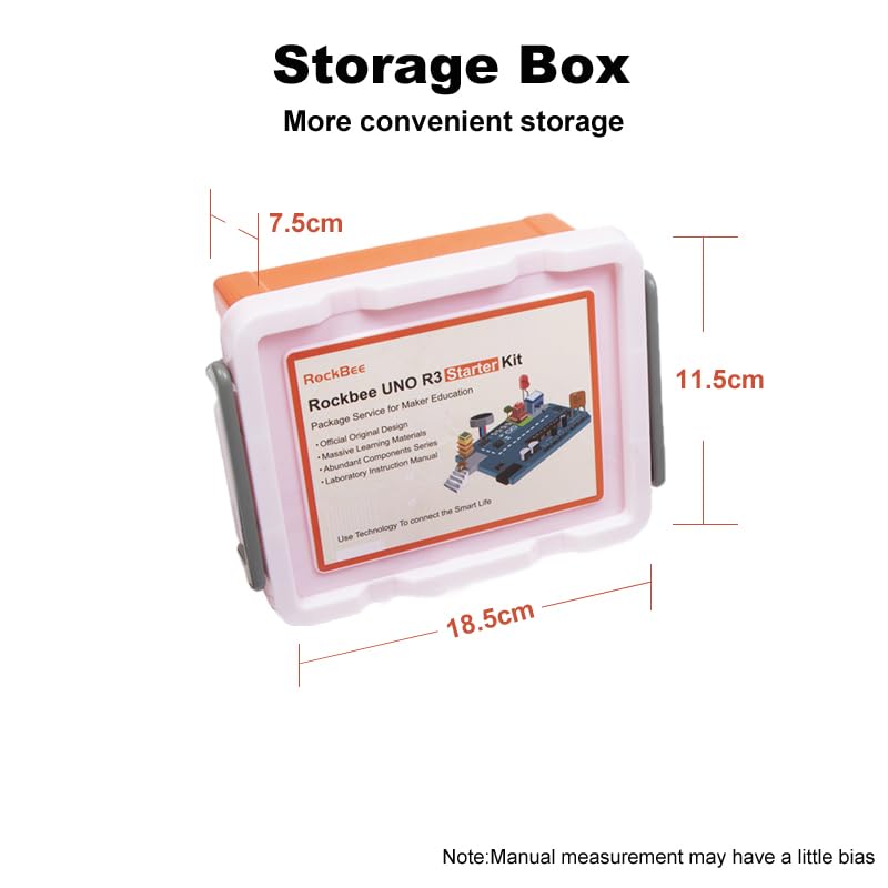 Arduino IDE-compatible RockBee UNO R3 Kit: 55 Components, 45 Tutorials