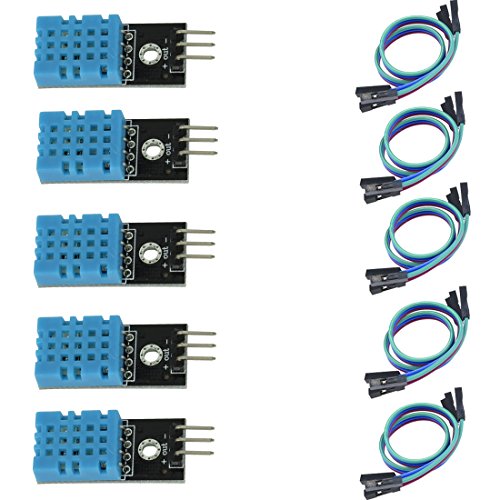 5pcs DHT11 Temperature Humidity Sensor Module with Dupont Wires