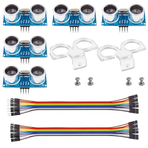 5pcs Ultrasonic Module HC-SR04 Sensor with Mounting Bracket