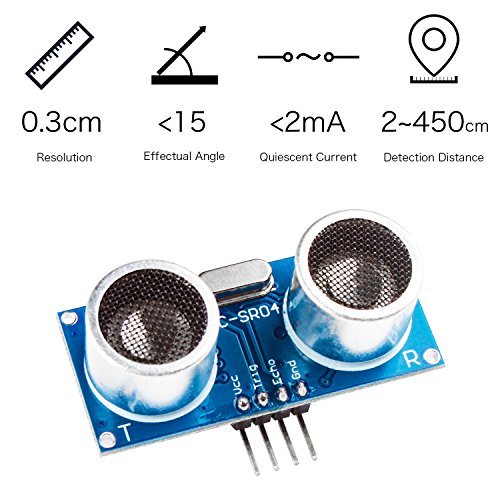 5pcs Ultrasonic Module HC-SR04 Sensor with Mounting Bracket