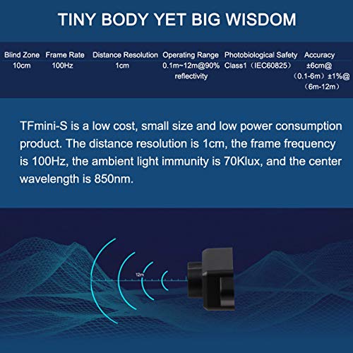 TFmini-s 0.1-12M Lidar Range Finder Sensor for Arduino