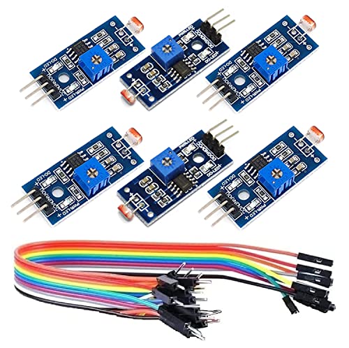 6Pcs 3Pin 5516 Photo Resistor Sensor Module Kit