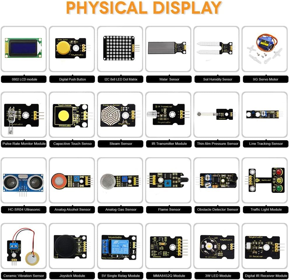 Arduino Starter Kit with 48 Sensors and Modules