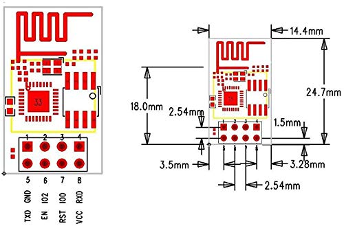 3pcs ESP8266 ESP-01 Wireless Transceiver Module for Arduino