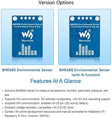 BME680 Environmental Sensor for Arduino, Raspberry Pi, ESP32
