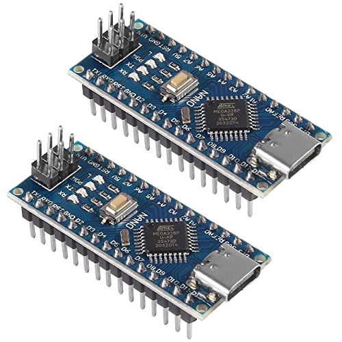2pcs Nano Board CH340/ATmega+328P, Type-C, Arduino Nano V3.0
