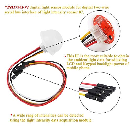 DAOKI 2PCS BH1750FVI Light Sensor Module for Arduino
