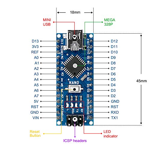 Arduino Nano V3.0 ATmega328P Micro-Controller Board Kit