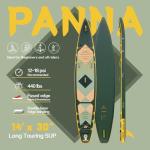 FREESUN Panna 14’ x 30” Inflatable Stand Up Paddle Board, Entry-Level Racing & Elite Touring iSUP, Fast Glide with Heat-Fusion Tech, Dual Bungees & Camera Mount, Stable 14ft Speed Board,Green