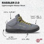 Astral Rassler 2.0 Water Boots - Men's & Women's Supportive, Quick-Drying Water Shoe for SUP, Canoeing, & Kayaking - Driftwood Gray - Men's 10/Women's 11