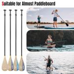 WONITAGO SUP Paddleboard Paddle with Carbon Fiber Shaft and PP Blade, Floating Adjustable Stand Up Paddle Board Paddle, 170-210 cm/68-84 Inches, Bamboo & Wave Blue Pattern