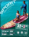 SPORIT 11'6×35" Super Wide Inflatable Stand Up Paddle Board, Ultra Stable SUP Board for Adults, 450lb Capacity with Shoulder Strap, 100L Backpack, Removable US Fin, Floating Paddle, Safety Leash