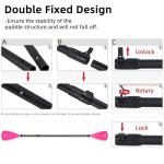 LEDONNE SUP Paddle 4-Piece Adjustable Stand Up Paddle Floating Lightweight Portable Kayak Paddle Paddleboard Oar with Aluminum Alloy Shaft, 2 Nylon Blades, Hook&Loop, Drip Ring, Pink