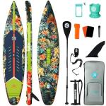 Niphean 12'6" Paddle Board, 550LB Capacity Touring Inflatable Paddle Board with Complete SUP Accessories& Kick Pad, Stable Stand up Paddle Board for Adults & Youth Racing Surfing (Beginner Friendly)