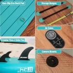 AKSPORT 11' Inflatable Stand-Up Paddle Board with Upgraded SUP Accessories Kit | Extra Wide 34" Design | Non-Slip Deck | Premium SUP Board for Adults & Youth of All Levels