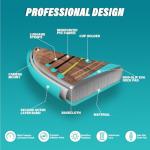 AKSPORT 11' Inflatable Stand-Up Paddle Board with Upgraded SUP Accessories Kit | Extra Wide 34" Design | Non-Slip Deck | Premium SUP Board for Adults & Youth of All Levels