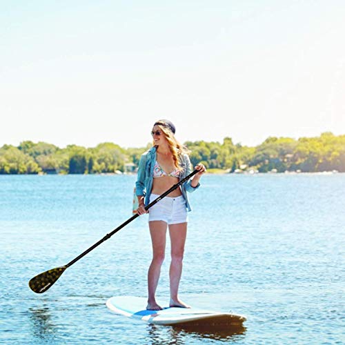 WOOWAVE SUP Paddle Adjustable 3 Piece Fiberglass Stand-Up Paddles Floating Portable Paddle Board Accessories