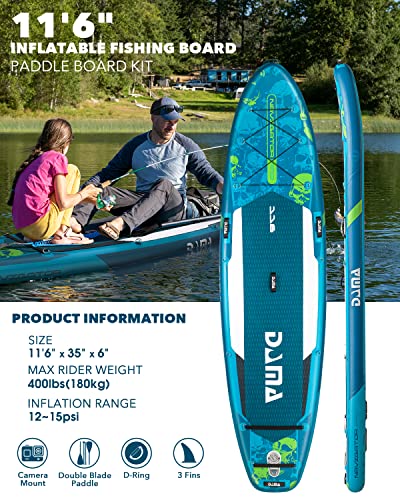 Dama Inflatable SUP with Adjustable 2-in-1 Paddle, Camouflage