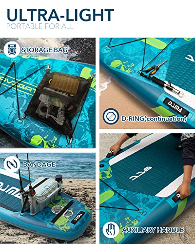 Dama Inflatable SUP with Adjustable 2-in-1 Paddle, Camouflage