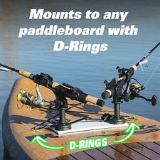 SUP Angler Lite Universal Paddleboard Dual Fishing Rod Holder Mounting Kit with Swappable Accessories Mounts