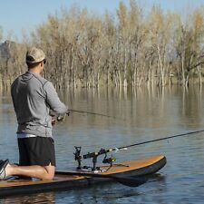 SUP Angler Lite Universal Paddleboard Dual Fishing Rod Holder Mounting Kit with Swappable Accessories Mounts