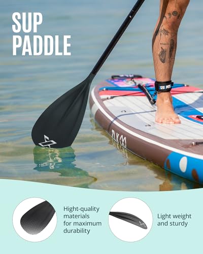 SUP Paddle - Premium Quality 3&4-Piece Adjustable Aluminum SUP Paddle with Glass Fiber Blade - Perfect for Surfing, Floating, and Water Sports Enjoyment (Single Paddle-Green)