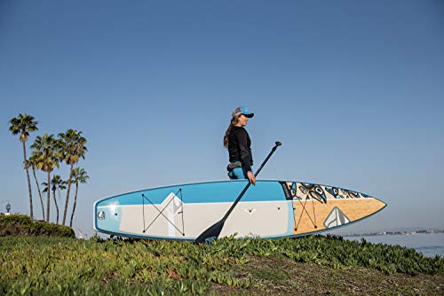 Boardworks Chinook Touring Stand-Up Paddleboard Bamboo/Blue/Light Blue, 12' 6'