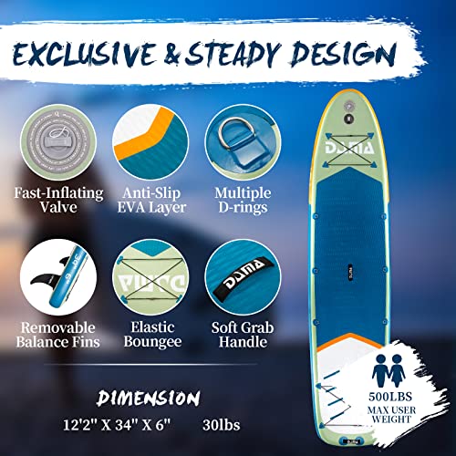 DAMA 12'2''*34''*6'' Couple Paddle Board Package