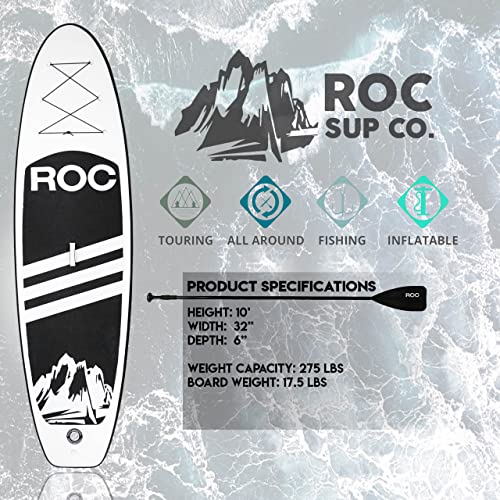 Roc Inflatable SUP with Premium Accessories for Youth & Adults