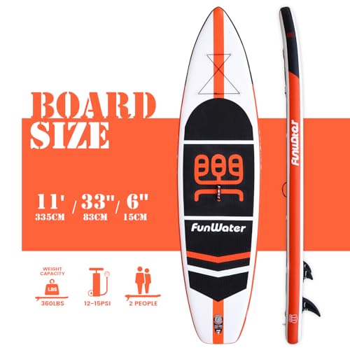 FunWater 11' Inflatable Stand Up Paddle Board