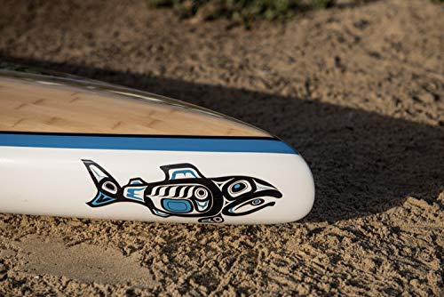 Boardworks Chinook Touring Stand-Up Paddleboard Bamboo/Blue/Light Blue, 12' 6'