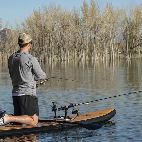 SUP Angler Lite Universal Paddleboard Dual Fishing Rod Holder Mounting Kit with Swappable Accessories Mounts