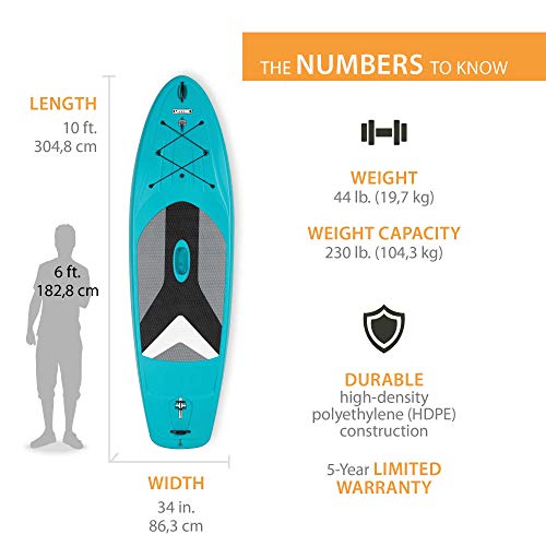 Lifetime Horizon 100 Teal Hardshell Paddleboard Bundle