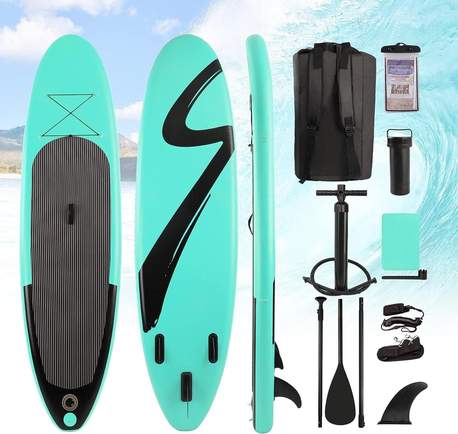 Streakboard Inflatable SUP with Complete Kit, Non-Slip Deck