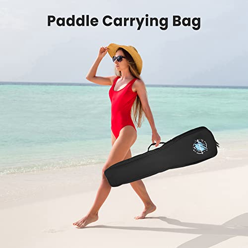 SereneLife Adjustable SUP Paddle - Adjustable 3-Piece Mix Carbonfiber Paddle, Lightweight & Comfortable to Use, Includes Carrying Bag w/ Zip and Handle, Comfortable Grip & Powerful Stroke