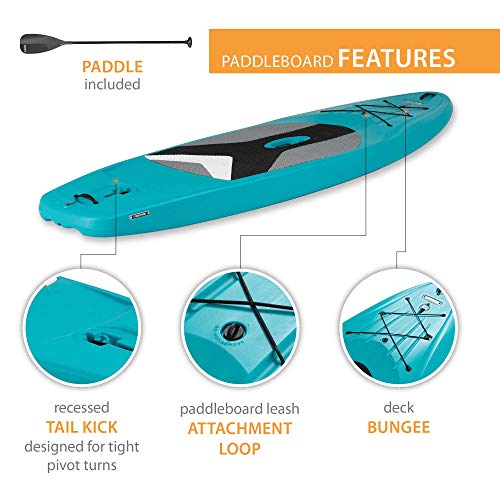 Lifetime Horizon 100 Teal Hardshell Paddleboard Bundle
