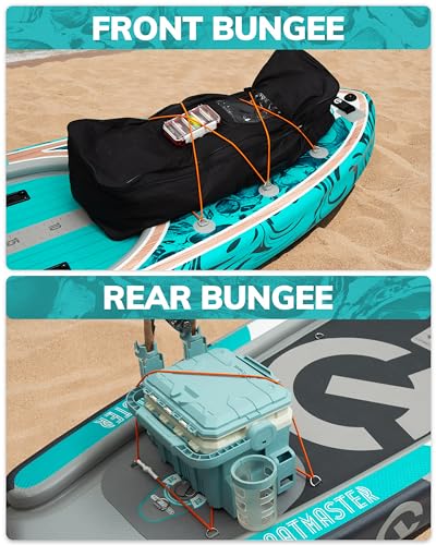 CETANA 11'6×35"x7" Extra Wide Fishing Inflatable Paddle Board with Recessed Deck, 600lb Capacity Stand Up Paddle Board for Adults, Sup for 2+1 Person with Seat, Rod Holder, Backpack, Floating Paddle