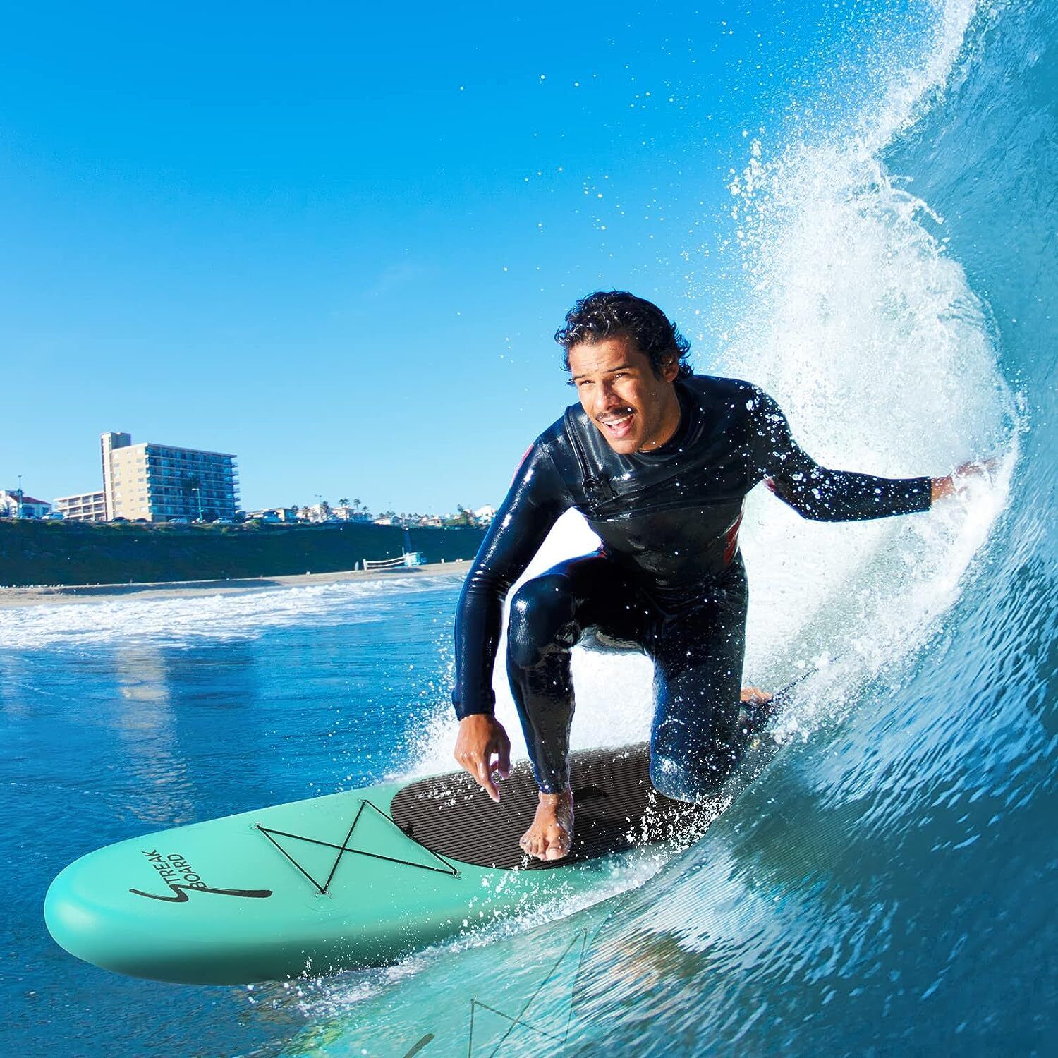 Streakboard Inflatable SUP with Complete Kit, Non-Slip Deck