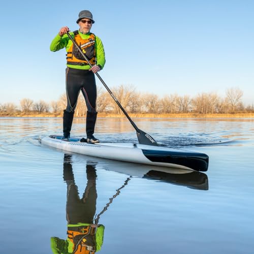 Goture Carbon Fiber Paddles Lightweight, SUP Paddles, Adjustable Carbon Shaft 4-Piece, 74’’ - 86’' Stand-up Paddle Oars for Paddleboards with Carrying Bag
