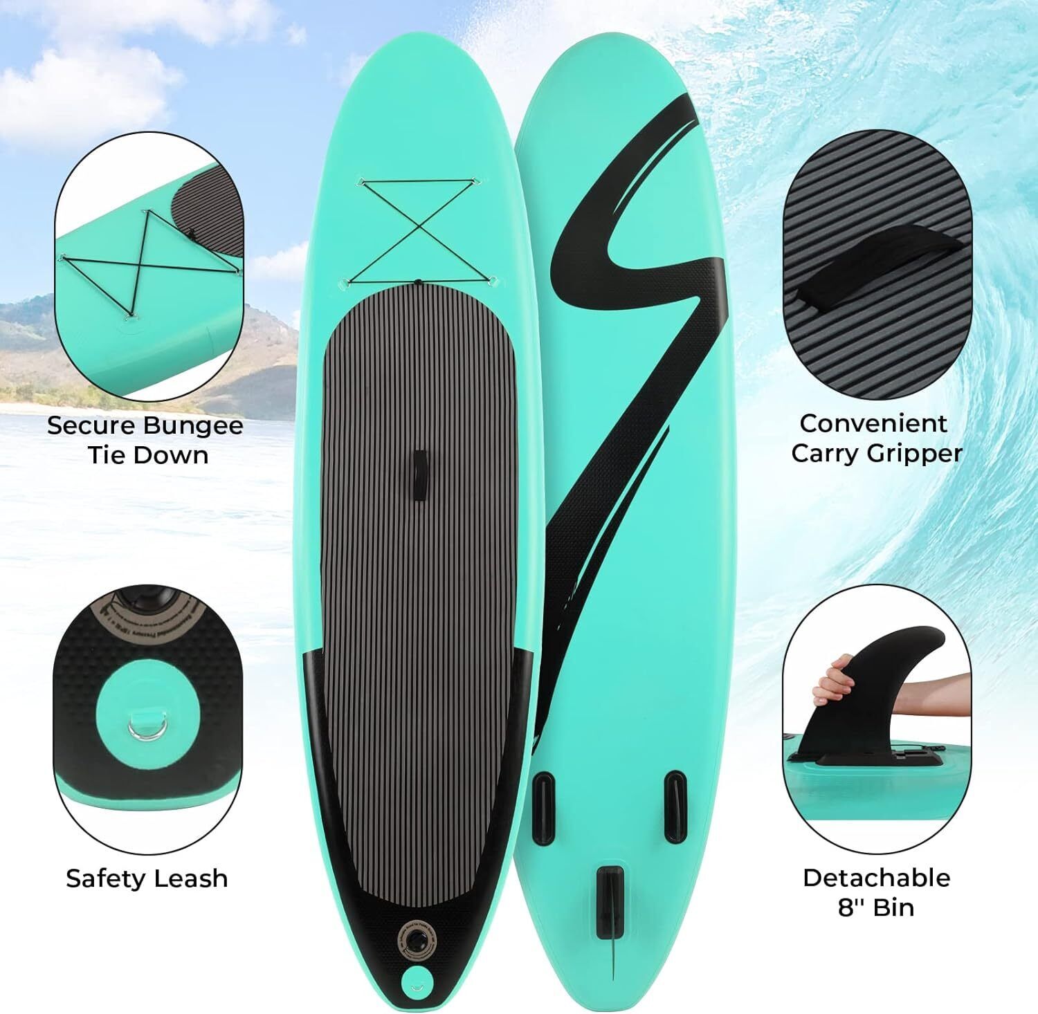 Streakboard Inflatable SUP with Complete Kit, Non-Slip Deck
